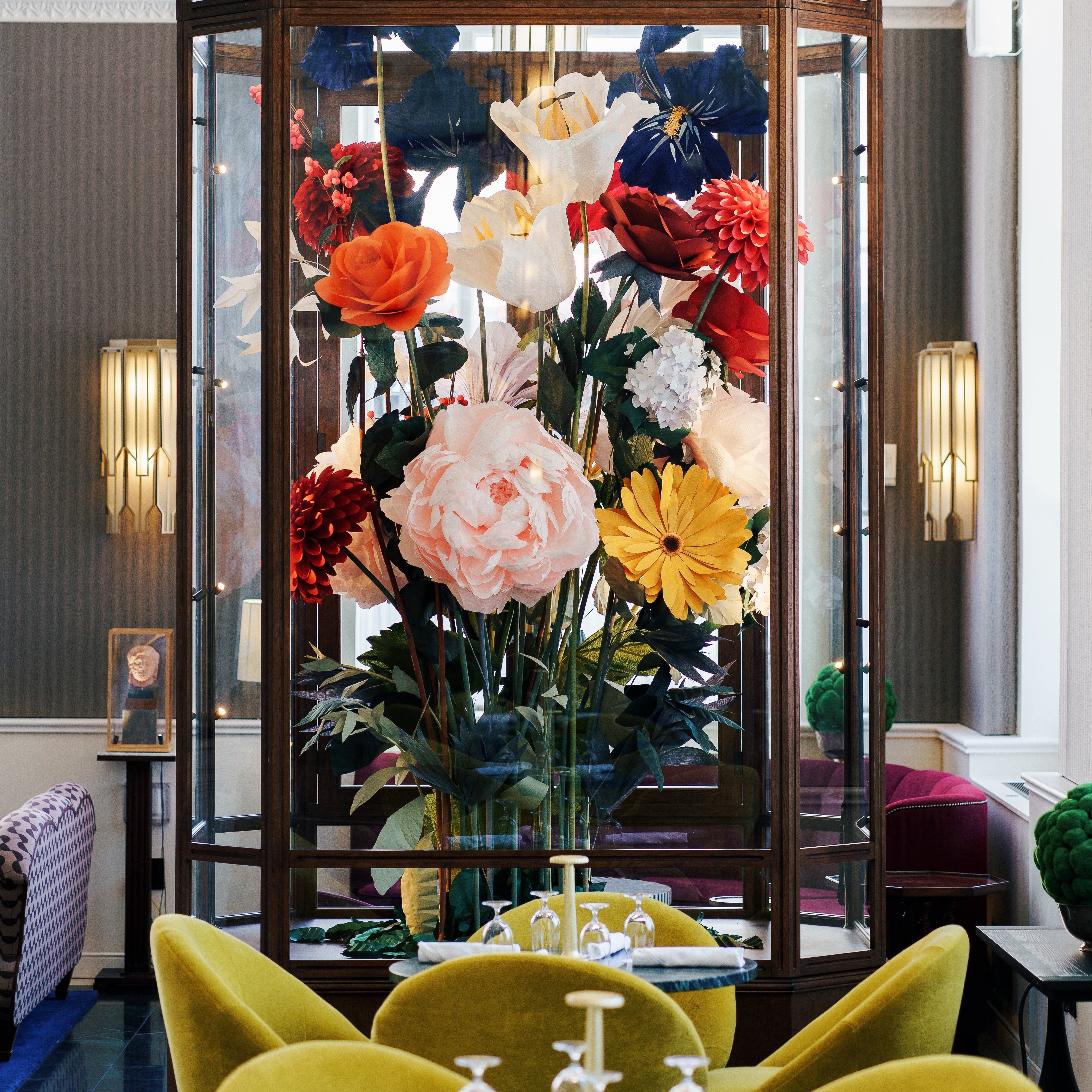 Paper Flowers created by Mio Gallery Studio for Riggs Hotel