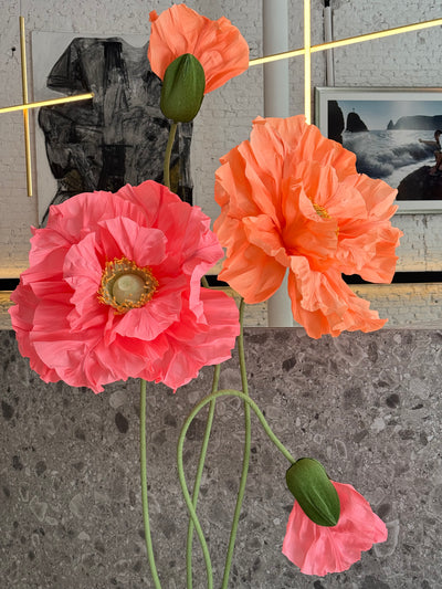 Oversized paper flowers - set of 4