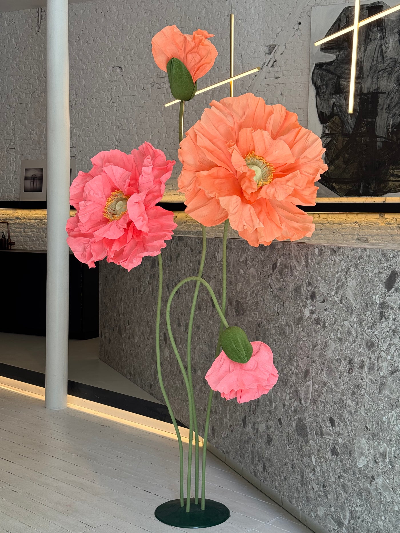 Oversized paper flowers - set of 4