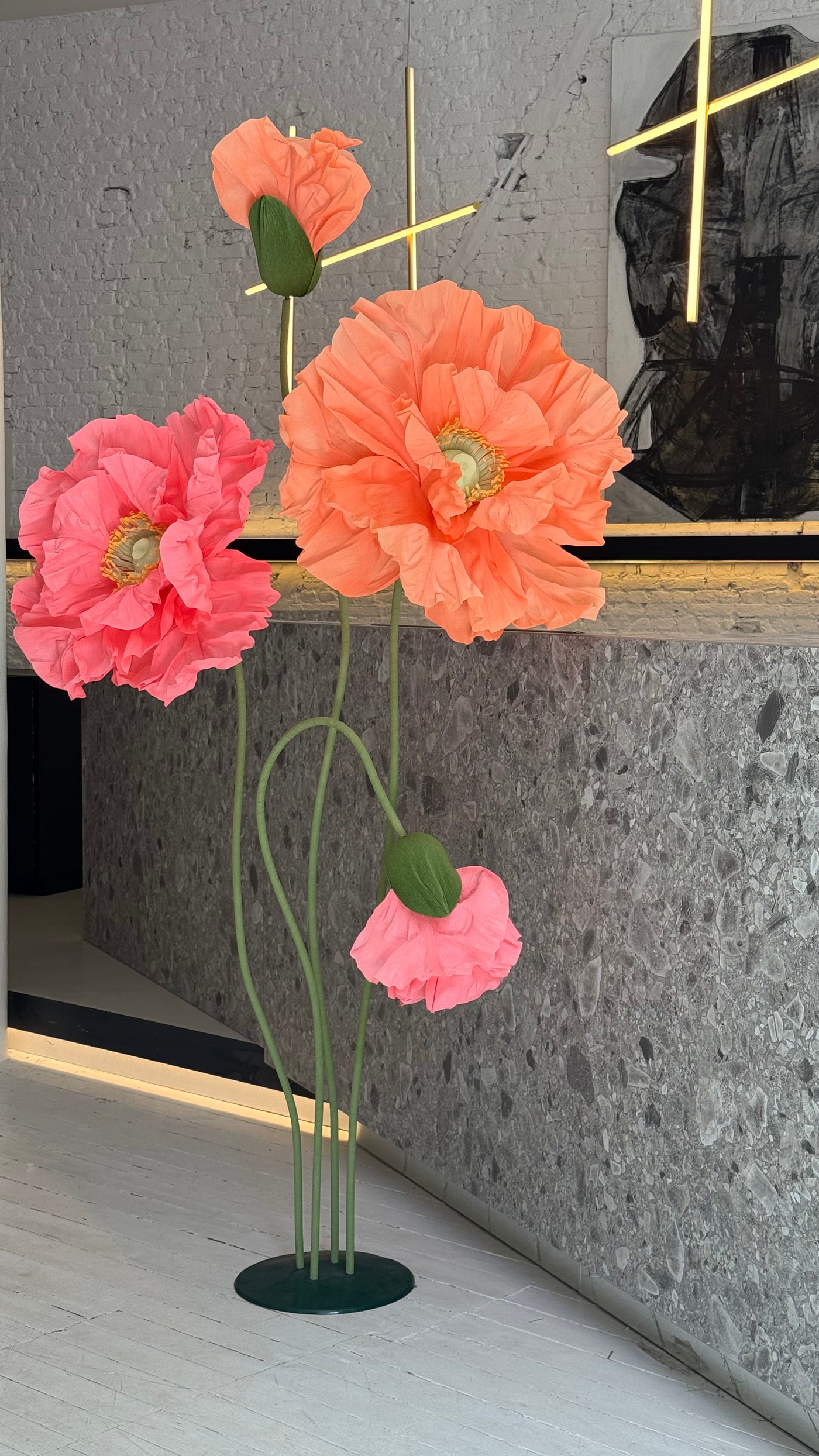 Oversized paper flowers - set of 4