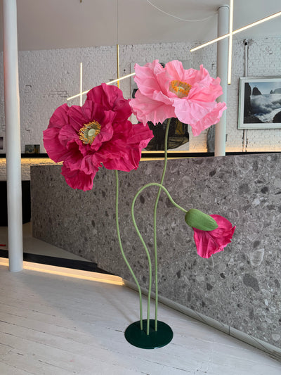 XL paper flowers – set of 3 blooms