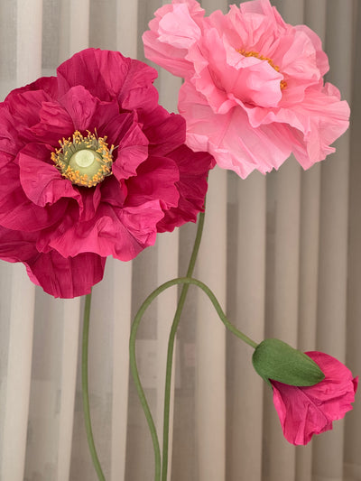 XL paper flowers – set of 3 blooms