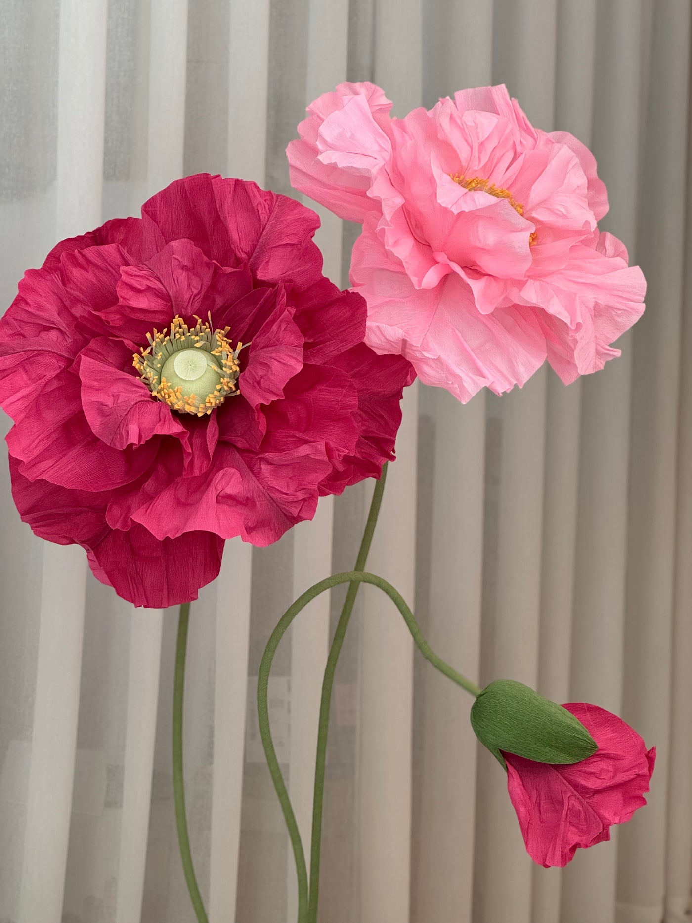 XL paper flowers – set of 3 blooms