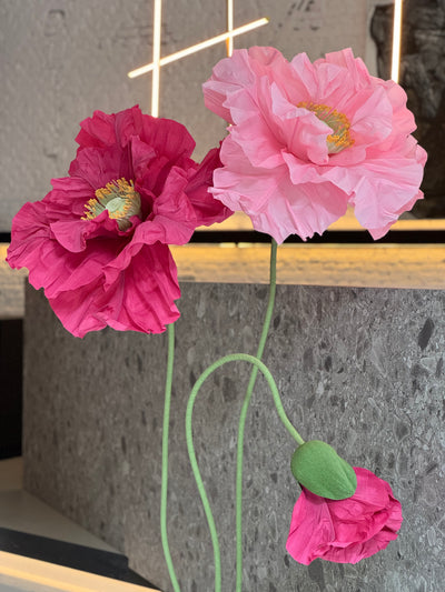 XL paper flowers – set of 3 blooms