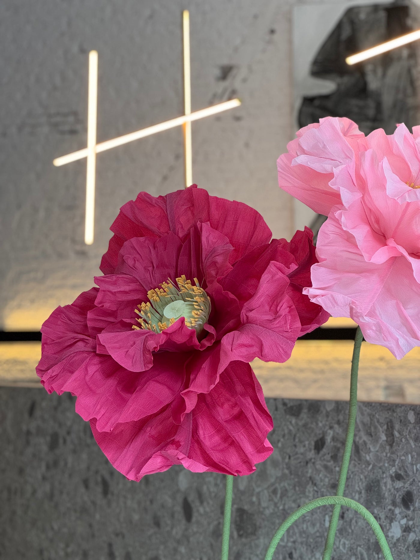 XL paper flowers – set of 3 blooms