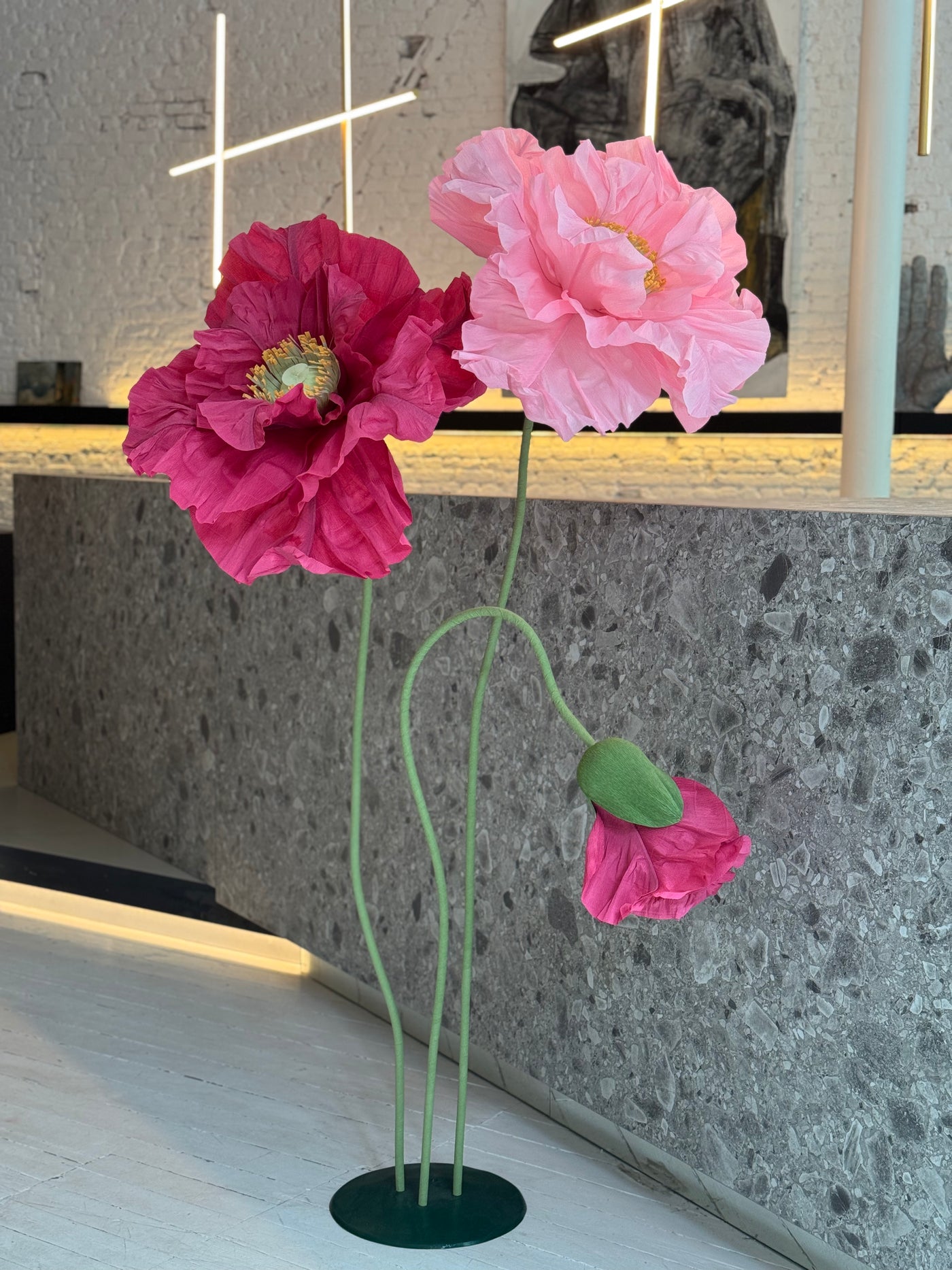 XL paper flowers – set of 3 blooms