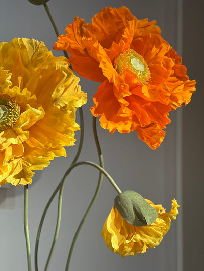 Brighten Up Your Wedding with Stunning Orange and Yellow Giant Paper Flowers
