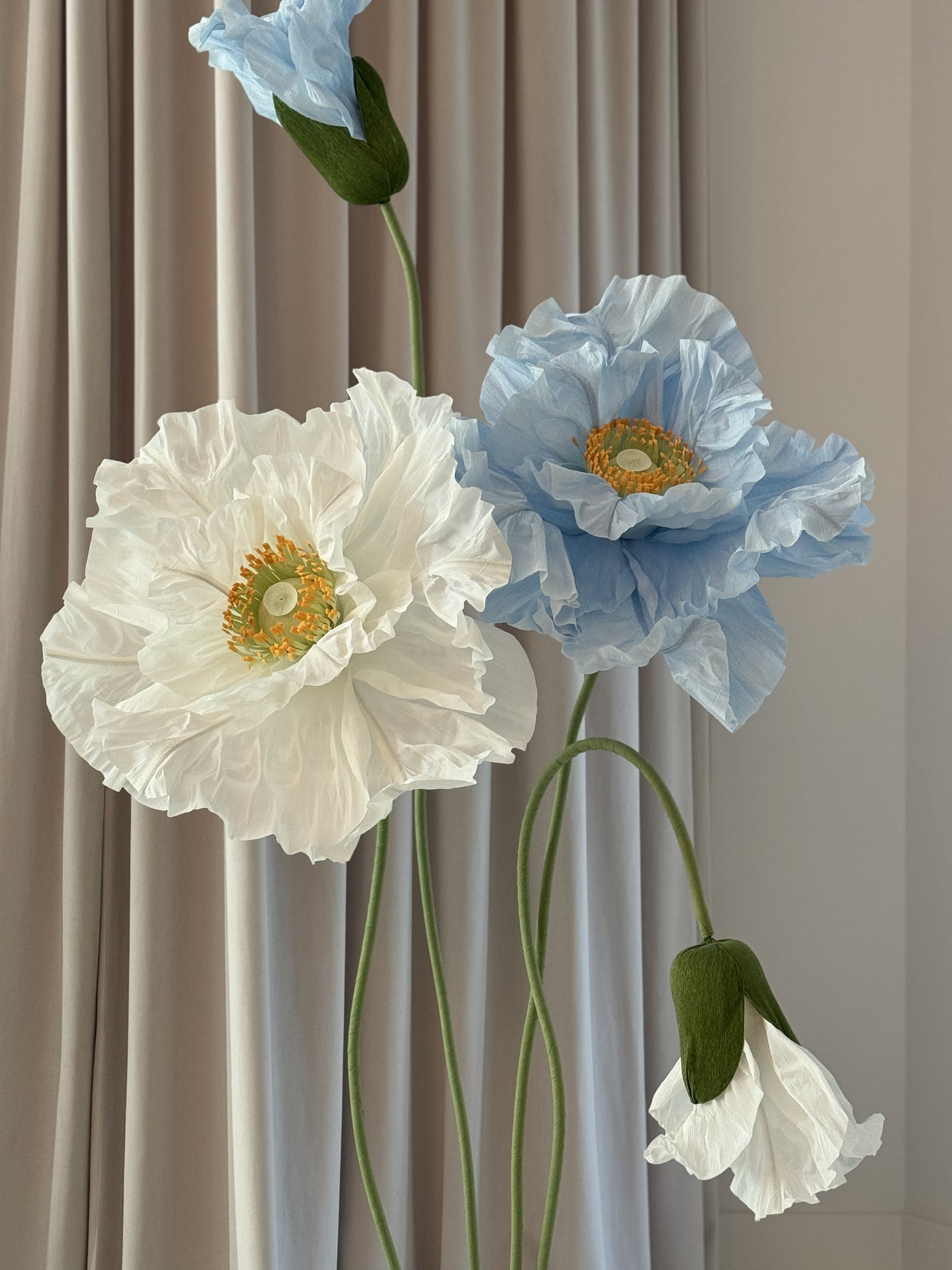 Giant paper flowers for event and home decor