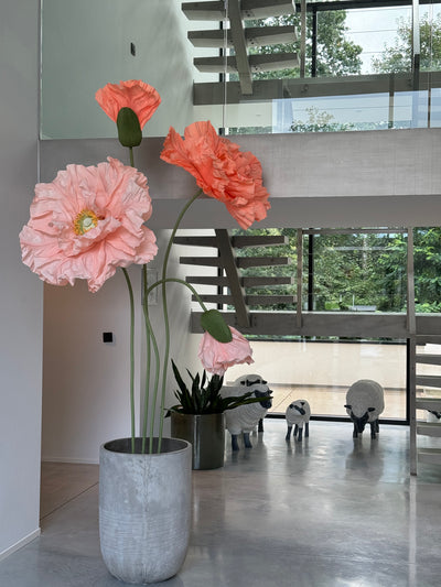 Handcrafted giant paper flowers for home decor