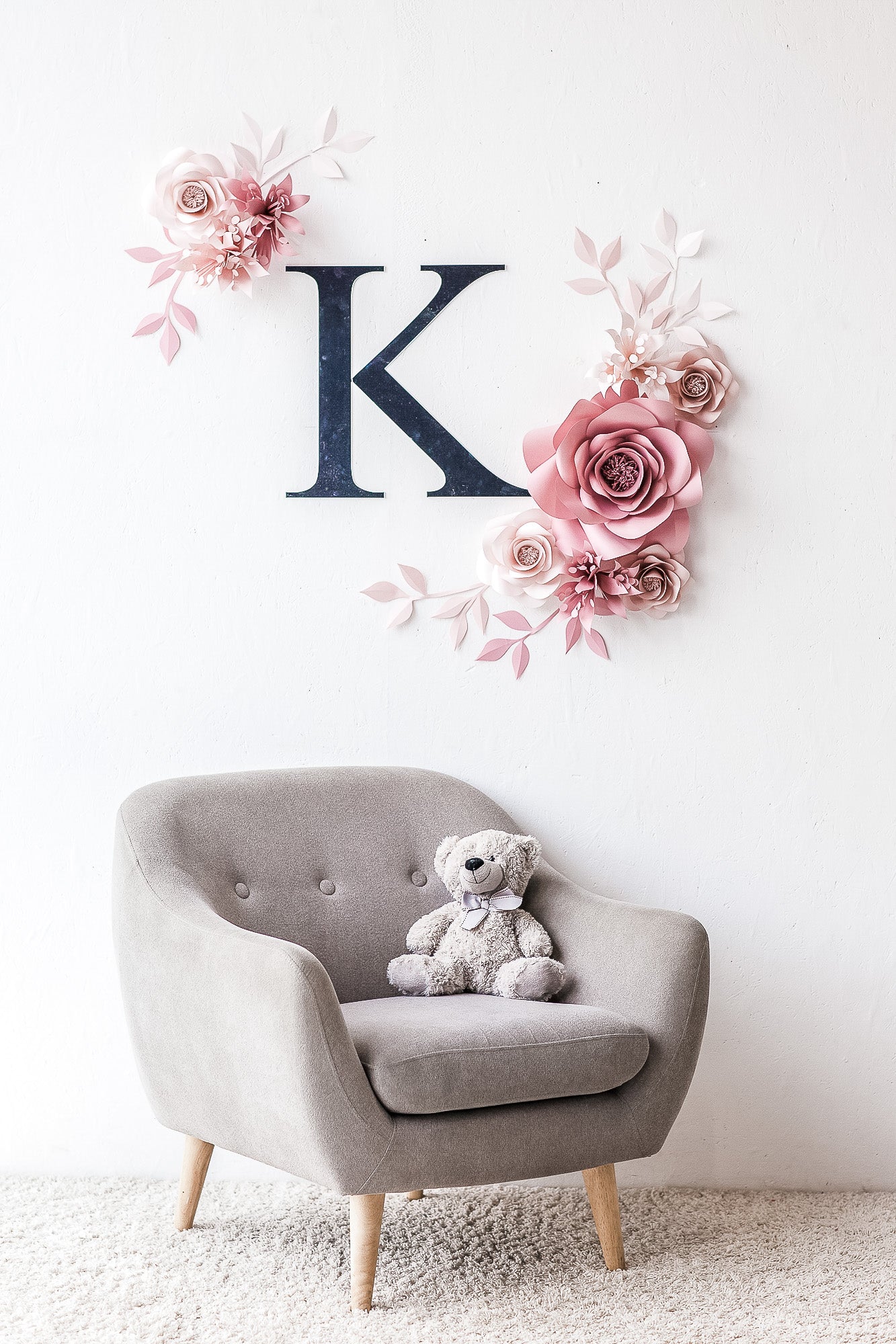 Kinderzimmer-Papierblumen – Papierblumen-Wanddekoration für Kinderzimmer
