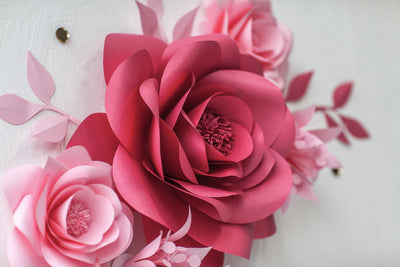 Blooming beauty: Azalea Pink and Pink Paper Flowers for a touch of elegance in any setting