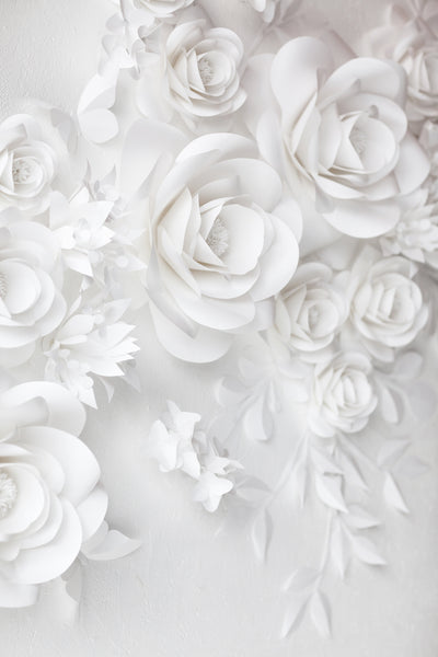Elegant White Paper Flower Backdrop: Elevate Your Event Decor with Timeless Beauty